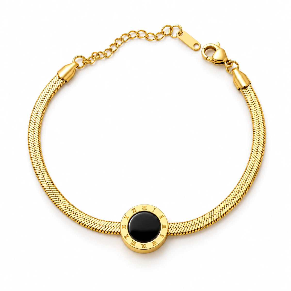 Medallion Mesh Stainless Bracelet