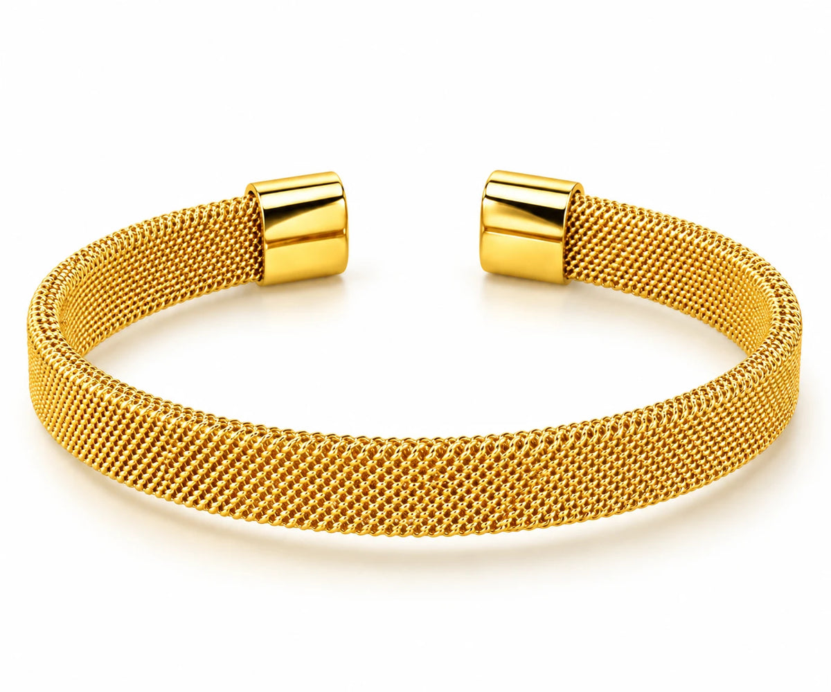 Mesh Stainless Steel Cuff Bracelet