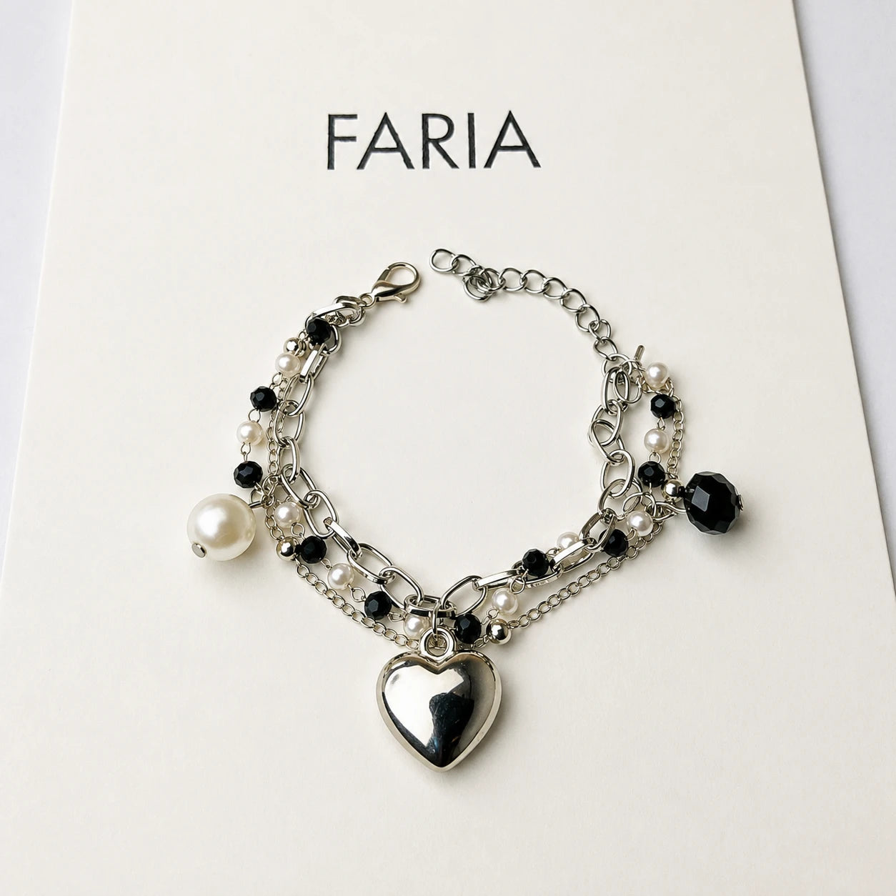 Celeste Heart Charm Bracelet