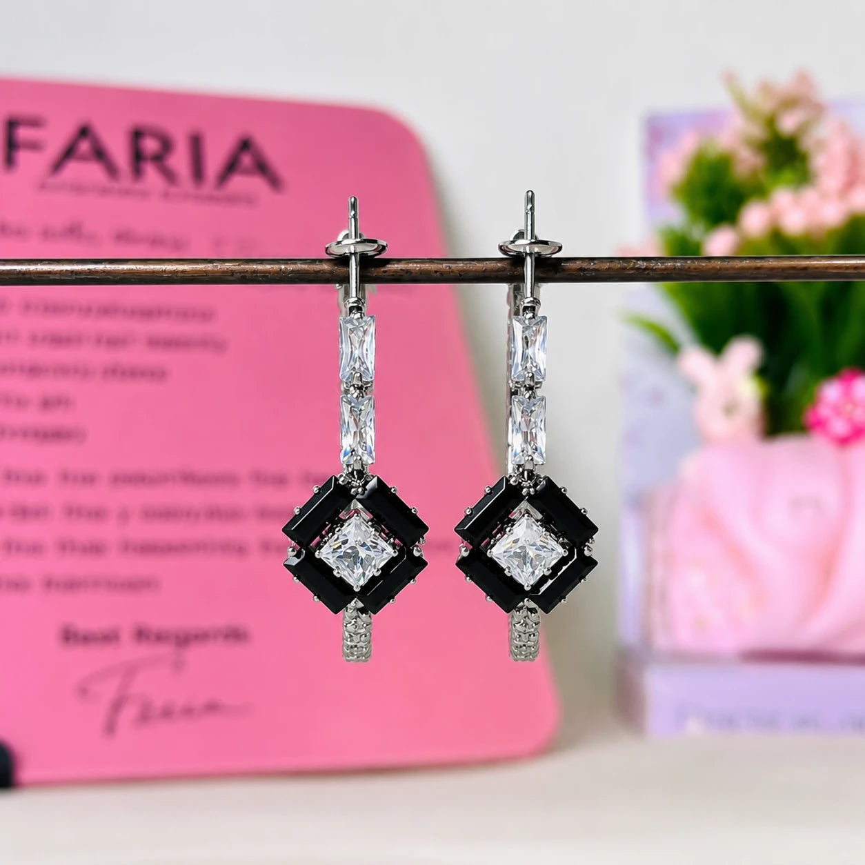 Midnight Elegance Drop Earrings