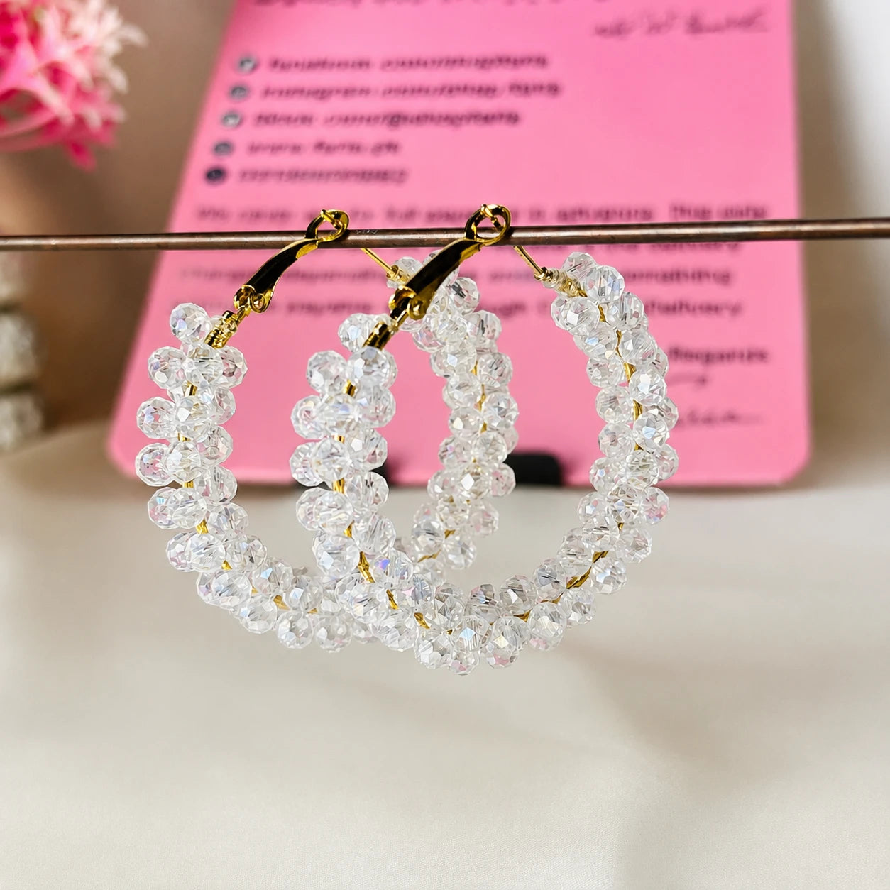 Aurora Crystal Hoop Earrings