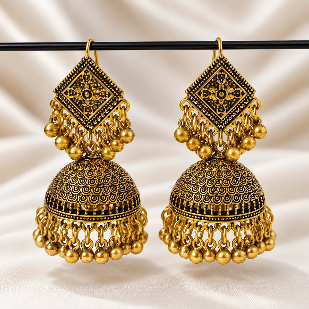 Antique Gold Dome Jhumka