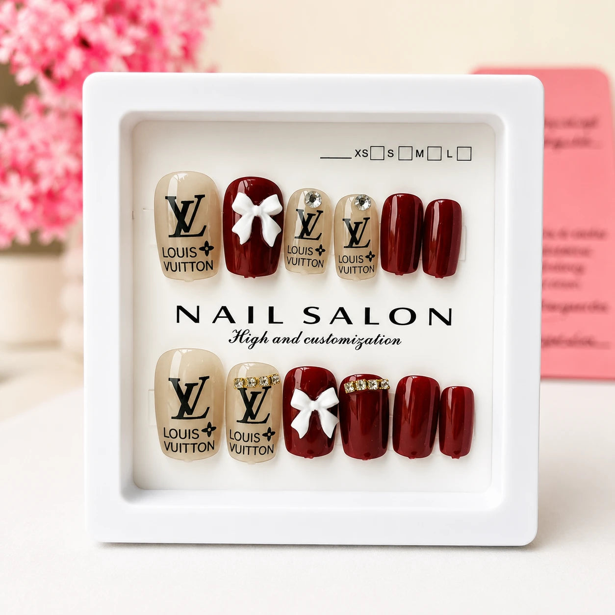 Ruby Luxe Bow Press-On Nails