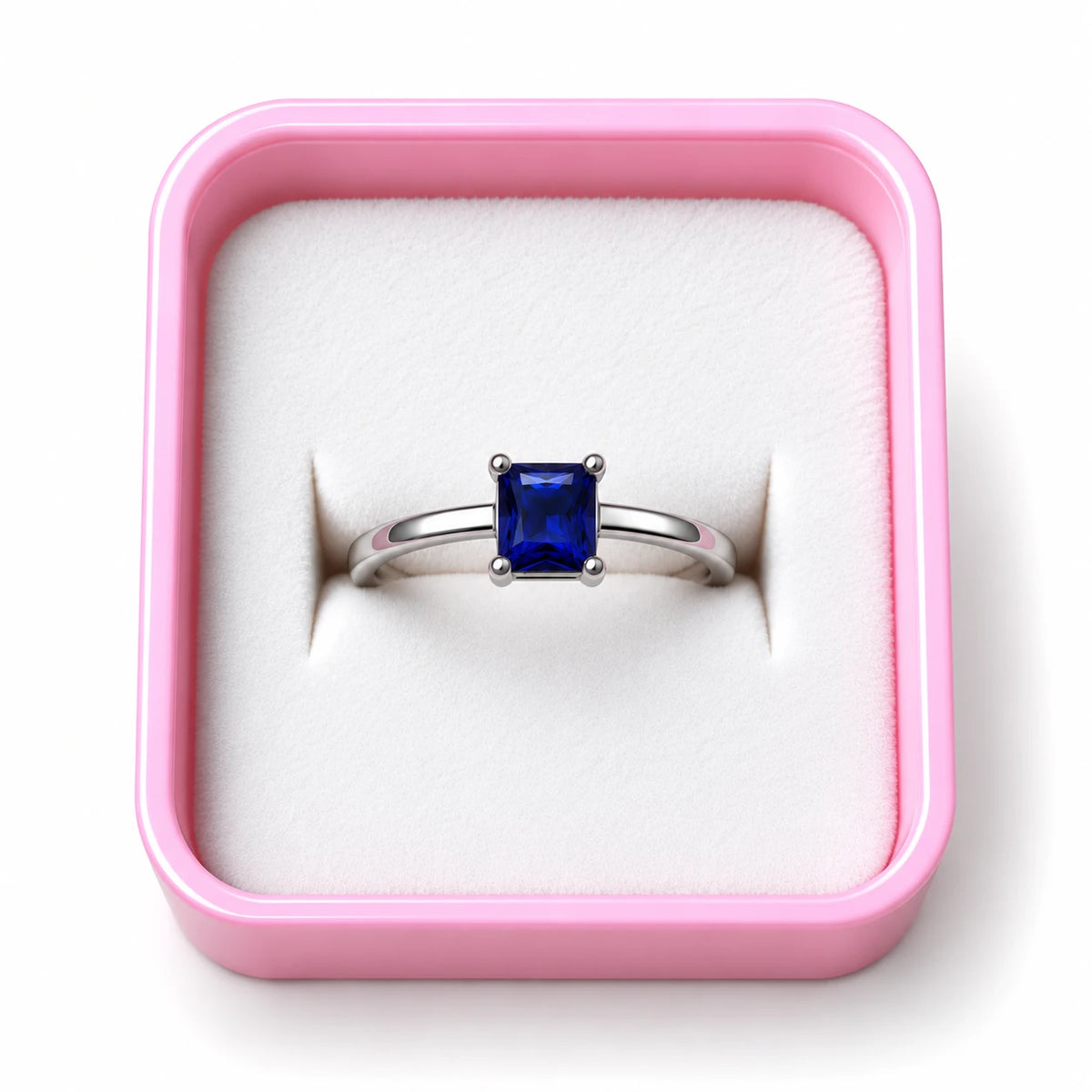 Amethyst Glow Solitaire Ring - 4 Colors