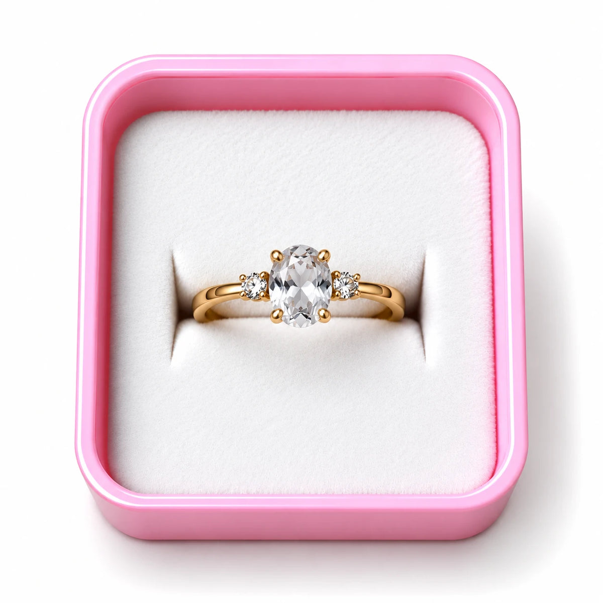 Emerald Royale Three Stone Ring - 3 Colors