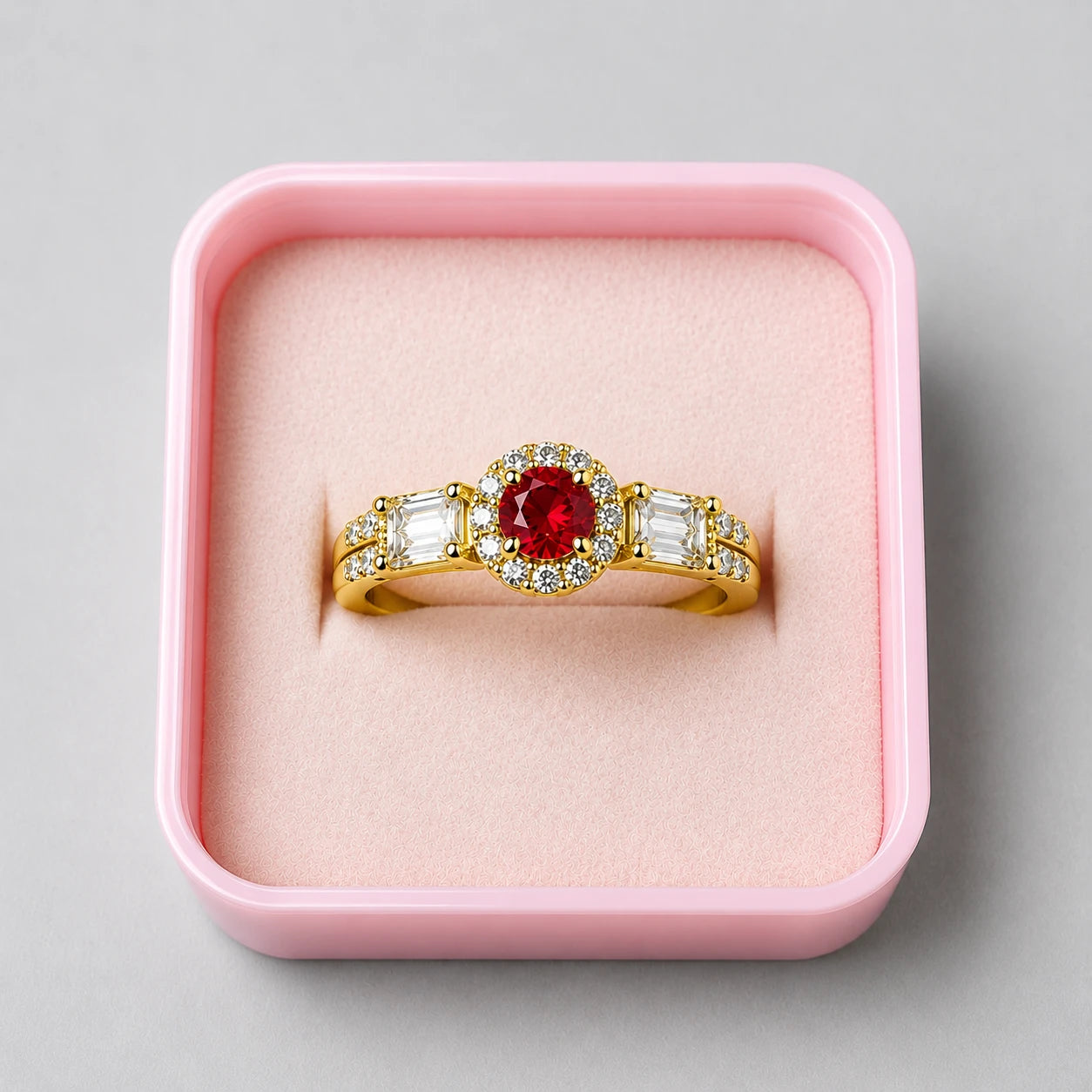 Regal Solitaire Crystal Ring
