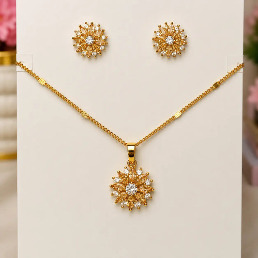 Golden Petal Crystal Set