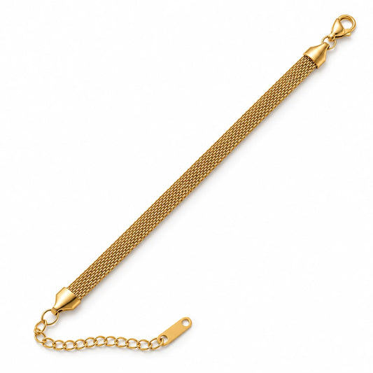 Classic Gold Mesh Stainless Bracelet