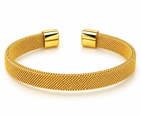 Mesh Stainless Steel Cuff Bracelet