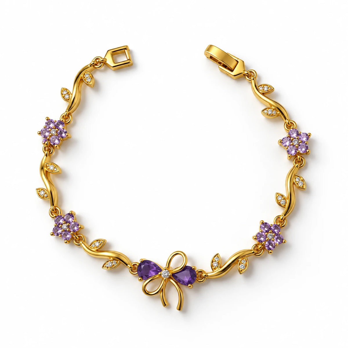 Floral Bow Bracelet Stainless - 3 Colors