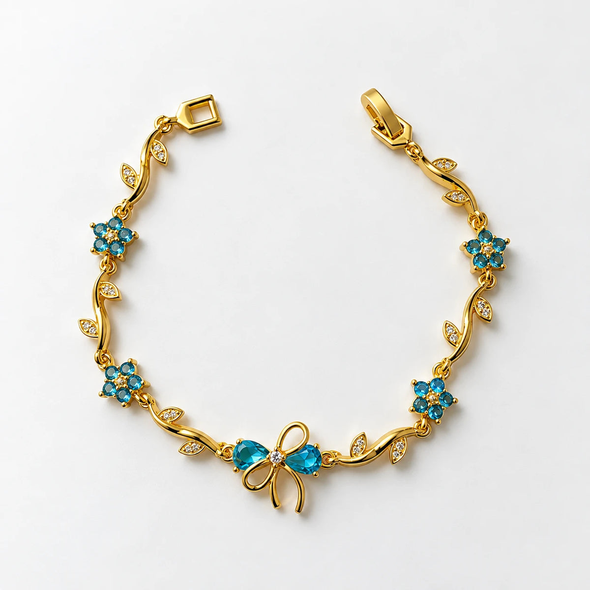 Floral Bow Bracelet Stainless - 3 Colors