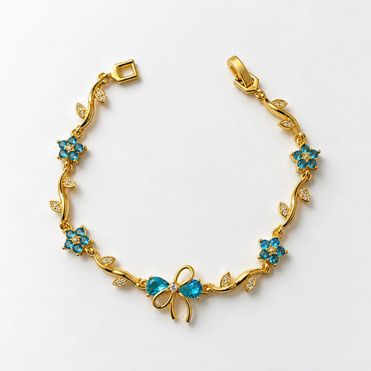 Floral Bow Bracelet Stainless - 3 Colors