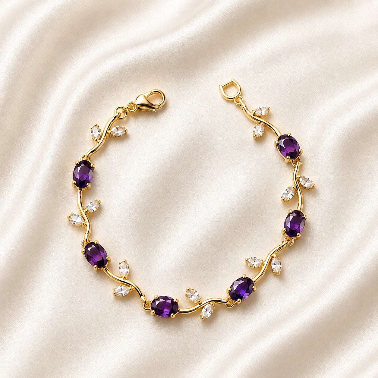 Tulip Bracelet Stainless - Dark Purple