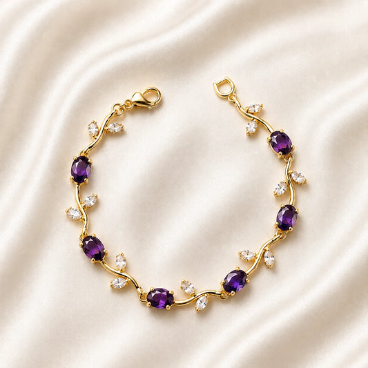 Tulip Bracelet Stainless - Dark Purple