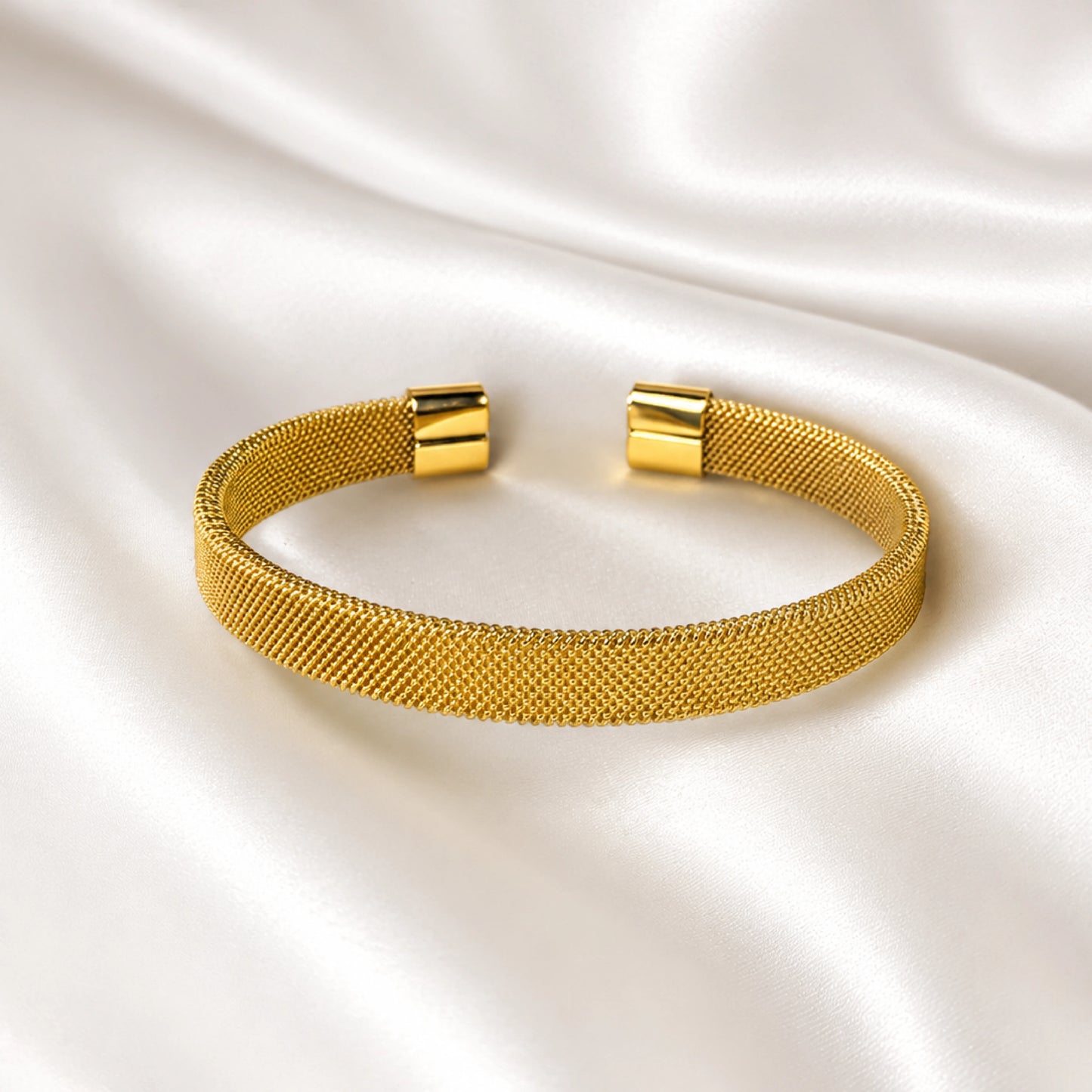 Mesh Stainless Steel Cuff Bracelet