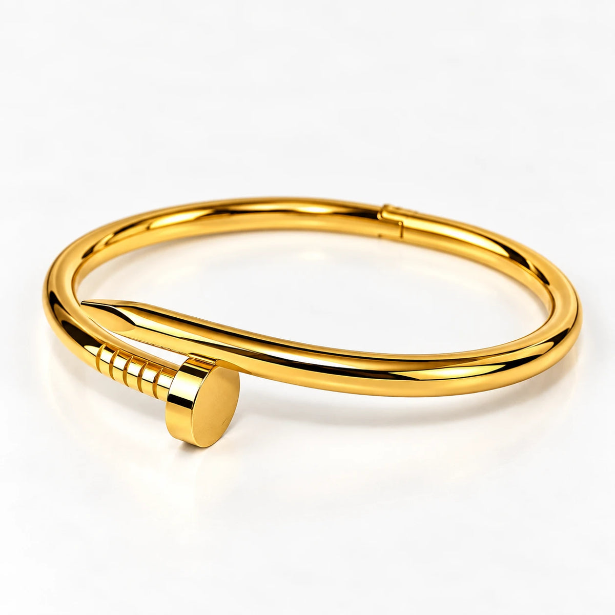 Golden Nail Cuff Bracelet Stainless