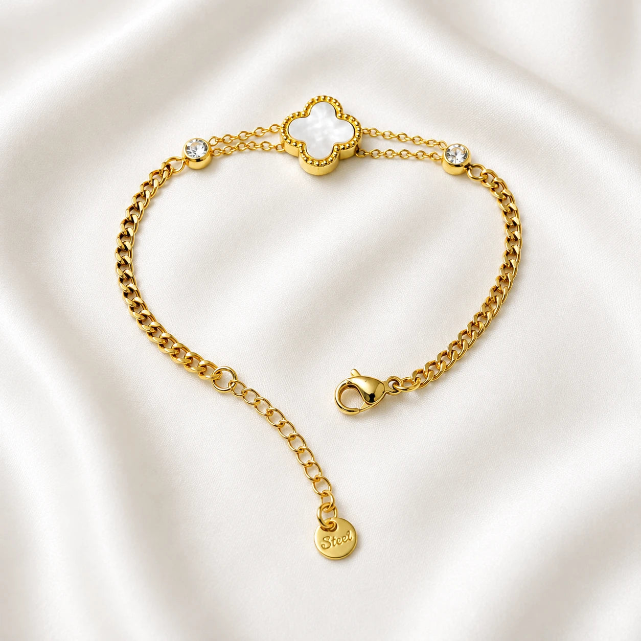 Roselle Twin Link Stainless Bracelet