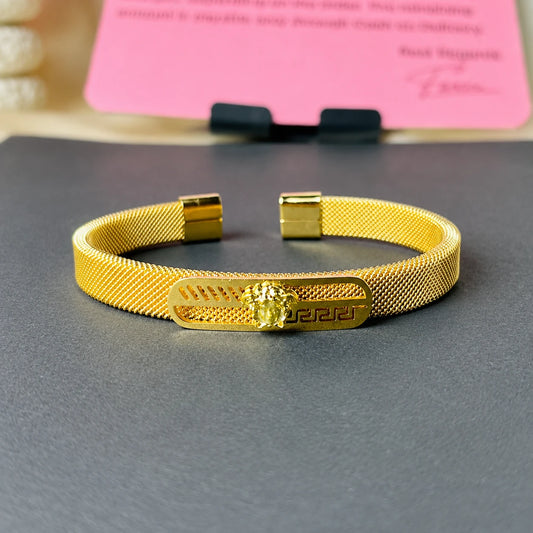 Imperial Mesh Cuff Bracelet Stainless