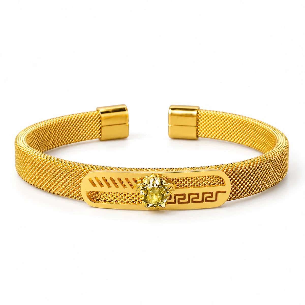 Imperial Mesh Cuff Bracelet Stainless
