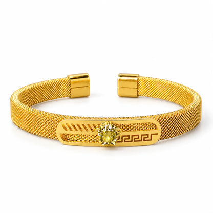 Imperial Mesh Cuff Bracelet Stainless
