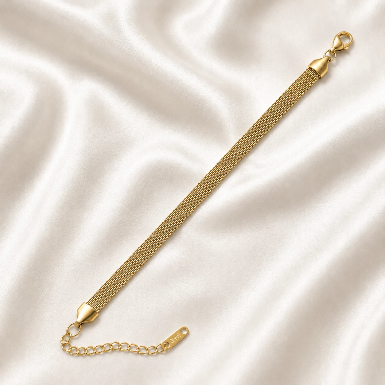 Classic Gold Mesh Stainless Bracelet
