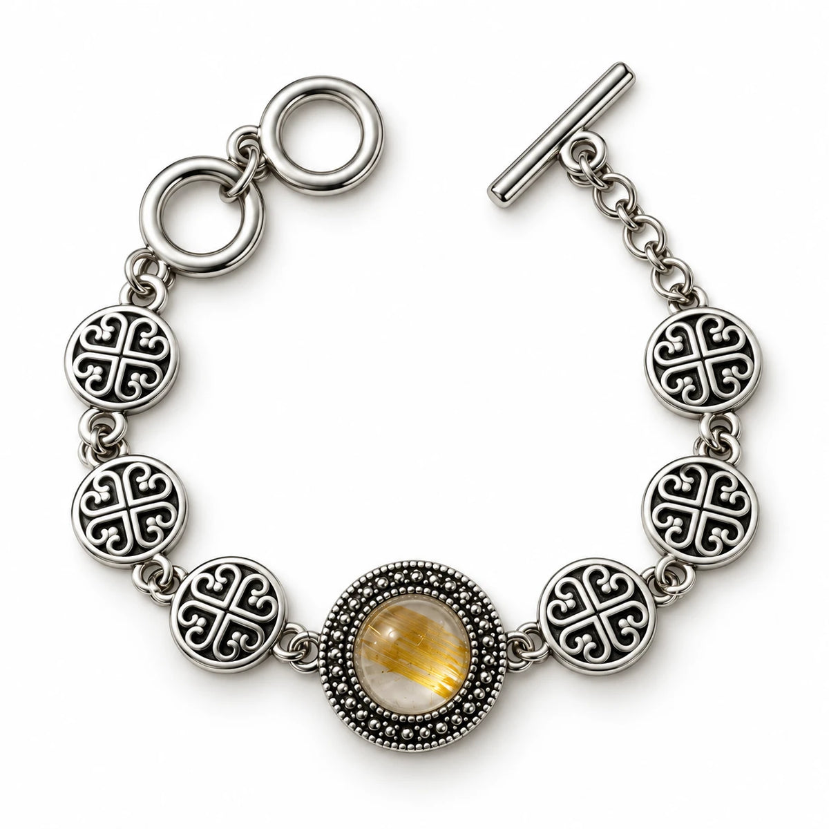 Turkish Round Stone Bracelet - 7 Colors