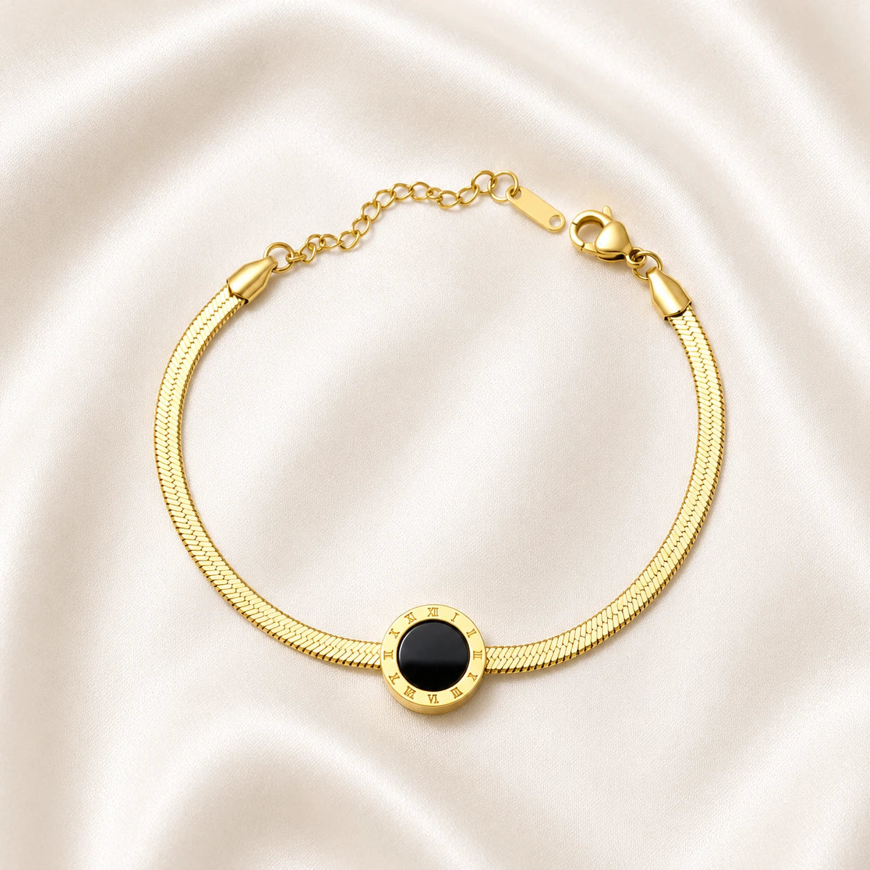 Medallion Mesh Stainless Bracelet