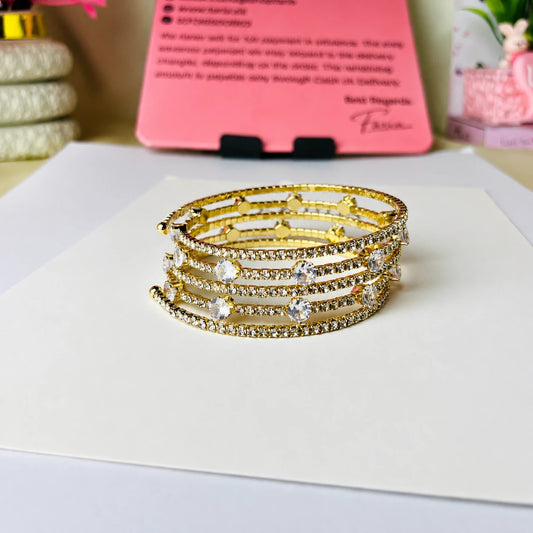 Celeste Crystal Wrap Bracelet Stainless