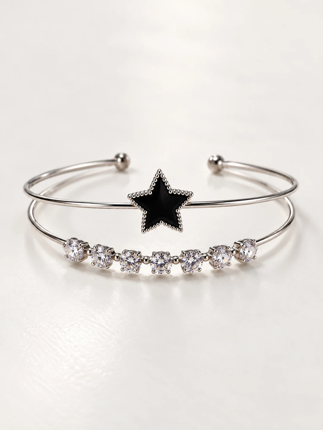 Dual Layer Open Cuff Bracelet - 12 Designs