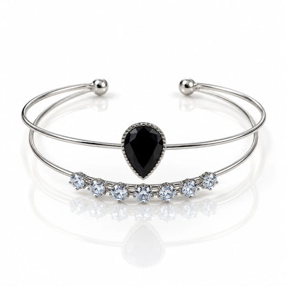 Dual Layer Open Cuff Bracelet - 12 Designs
