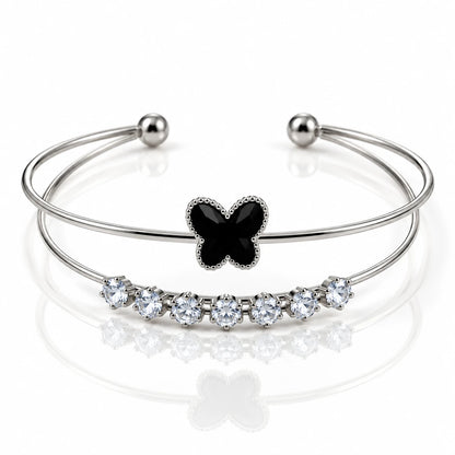 Dual Layer Open Cuff Bracelet - 12 Designs