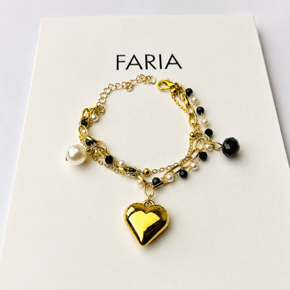 Celeste Heart Charm Bracelet