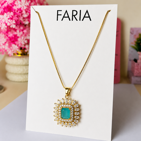 Emerald Radiance Pendant Chain