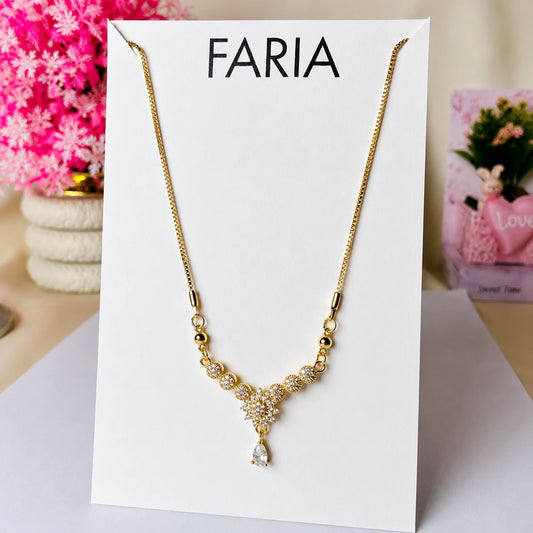 Crystal Bloom Drop Chain
