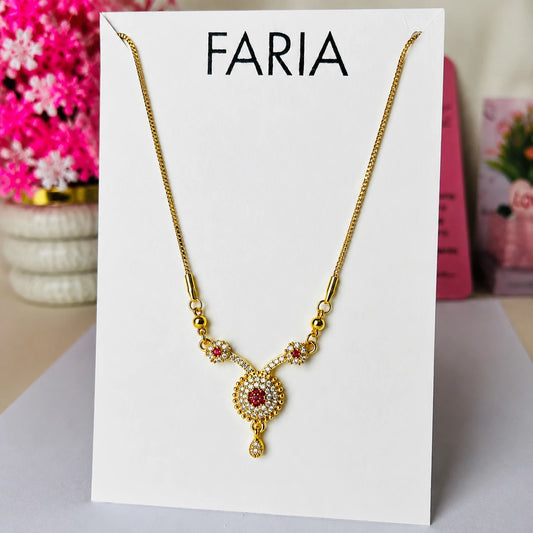 Ruby Blossom Drop Chain