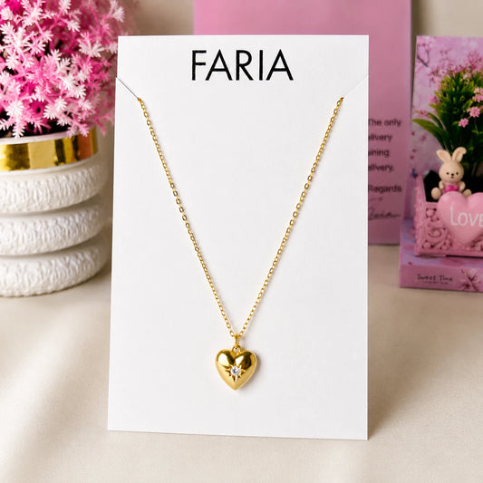 Loveheart Pendant Chain - Stainless