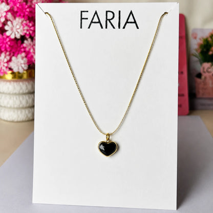 Minimalist Heart Pendant Chain Stainless
