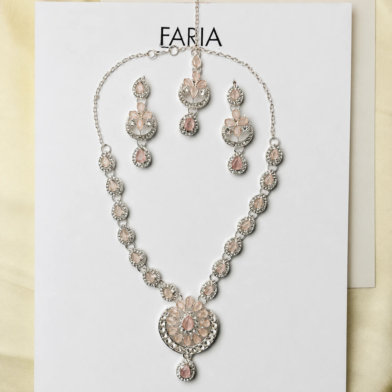 Blush Crystal Choker Set