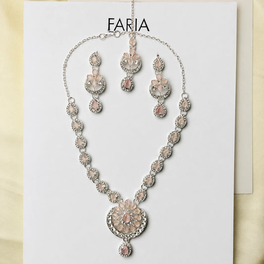 Blush Crystal Choker Set