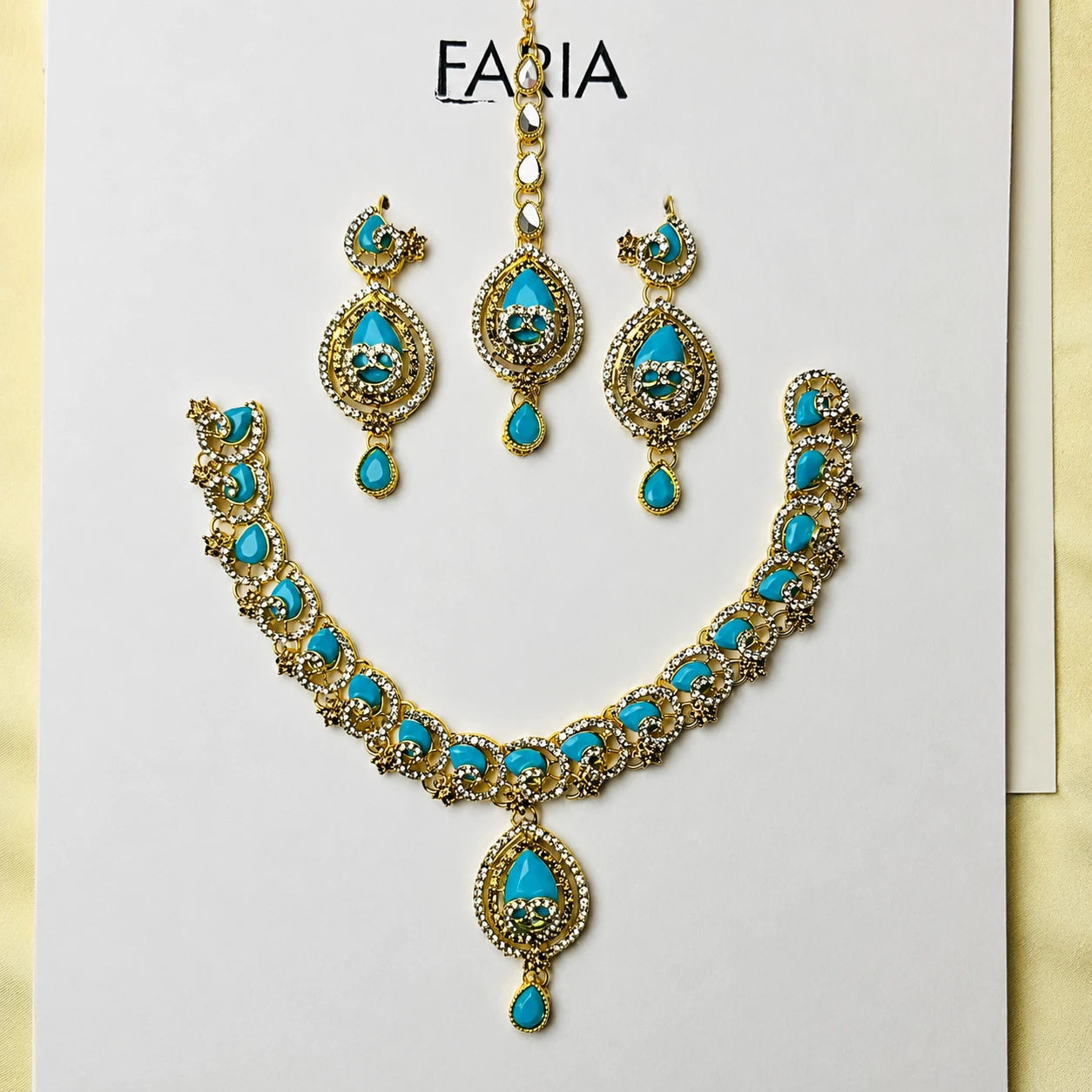 Turquoise Kundan Choker Set