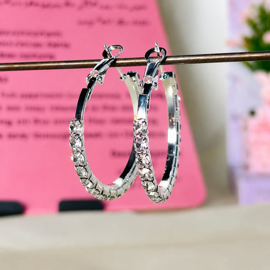 Classic Crystal Hoop Earrings