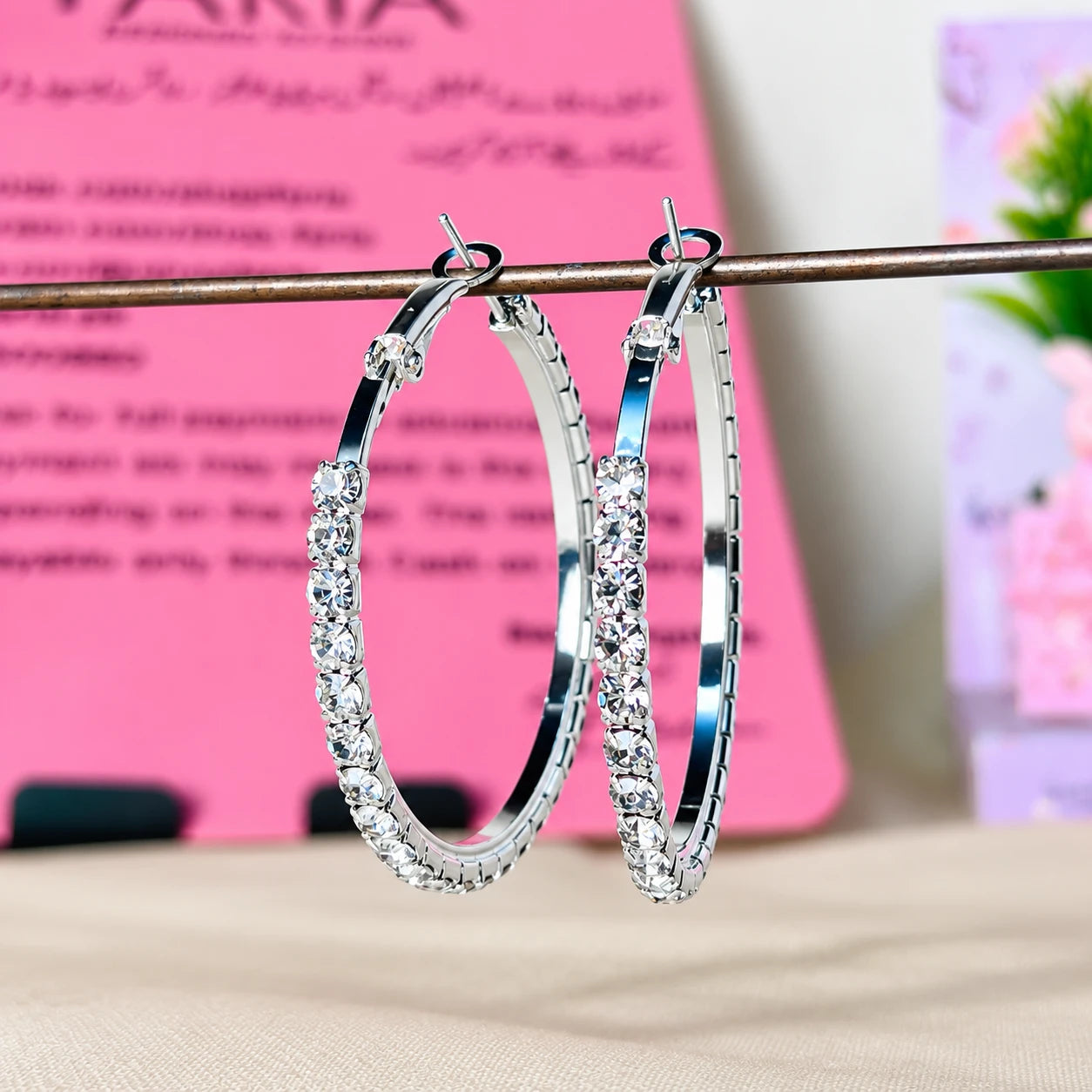 Crystal Luxe Hoop Earrings