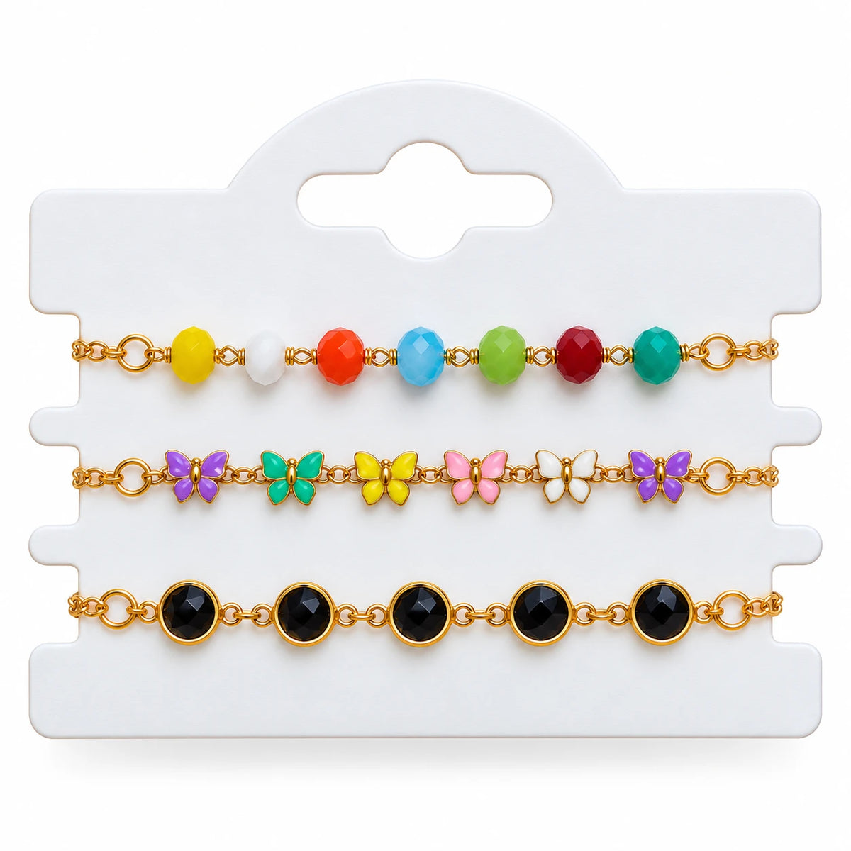 Multicolor Pearl & Crystal Bracelet Set - 4 Designs