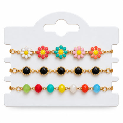 Multicolor Pearl & Crystal Bracelet Set - 4 Designs