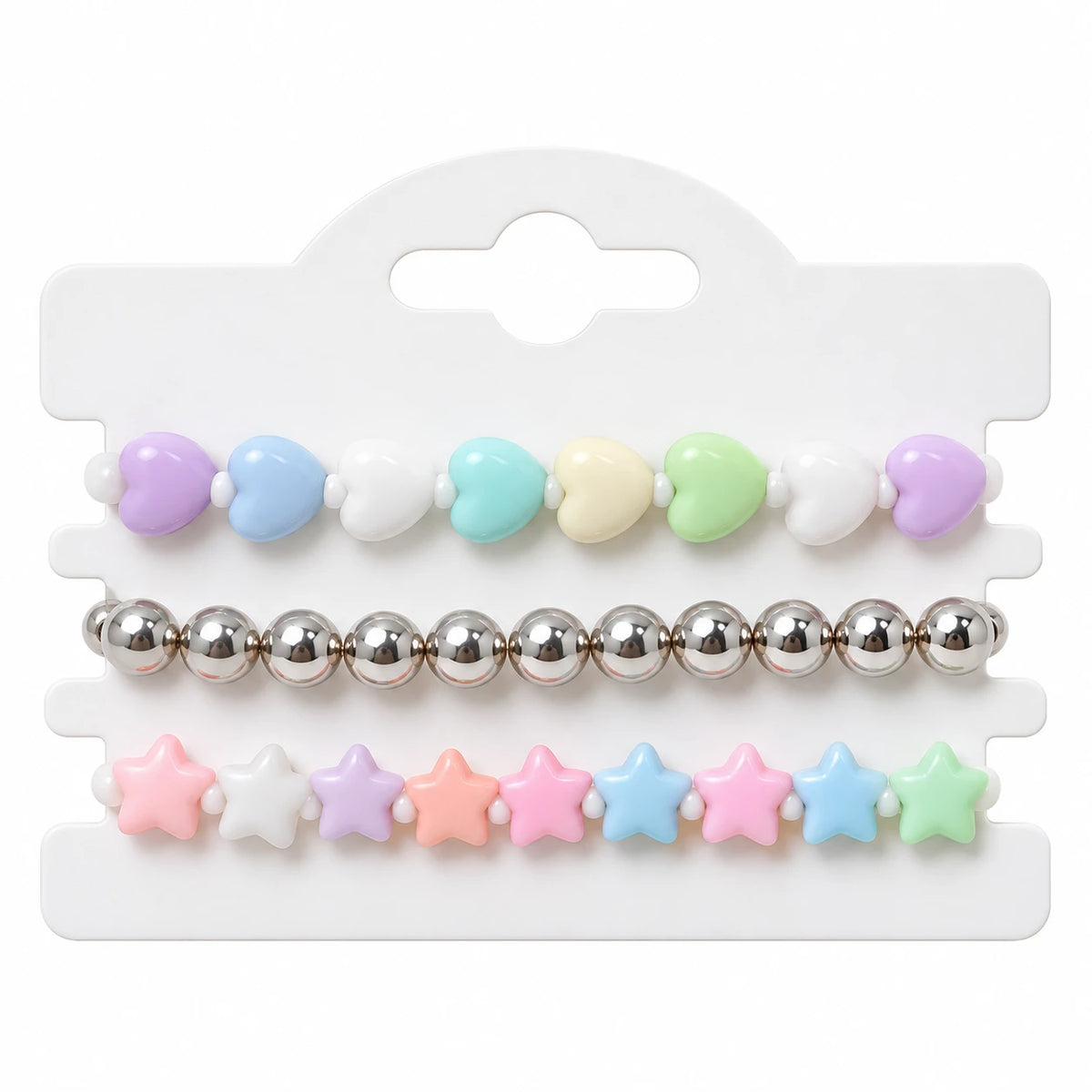 Pastel Candy Bead Bracelet Set - 12 Designs