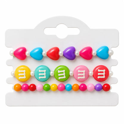 Pastel Candy Bead Bracelet Set - 12 Designs