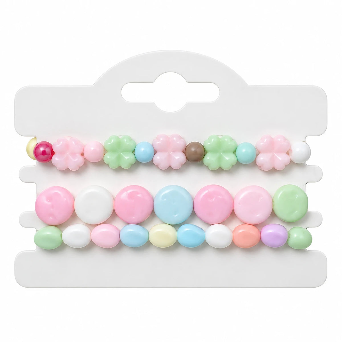 Pastel Candy Bead Bracelet Set - 12 Designs