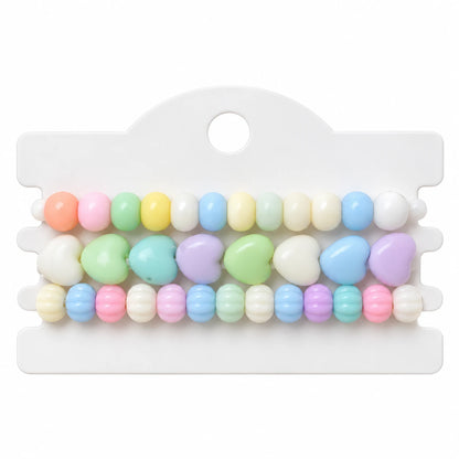 Pastel Candy Bead Bracelet Set - 12 Designs