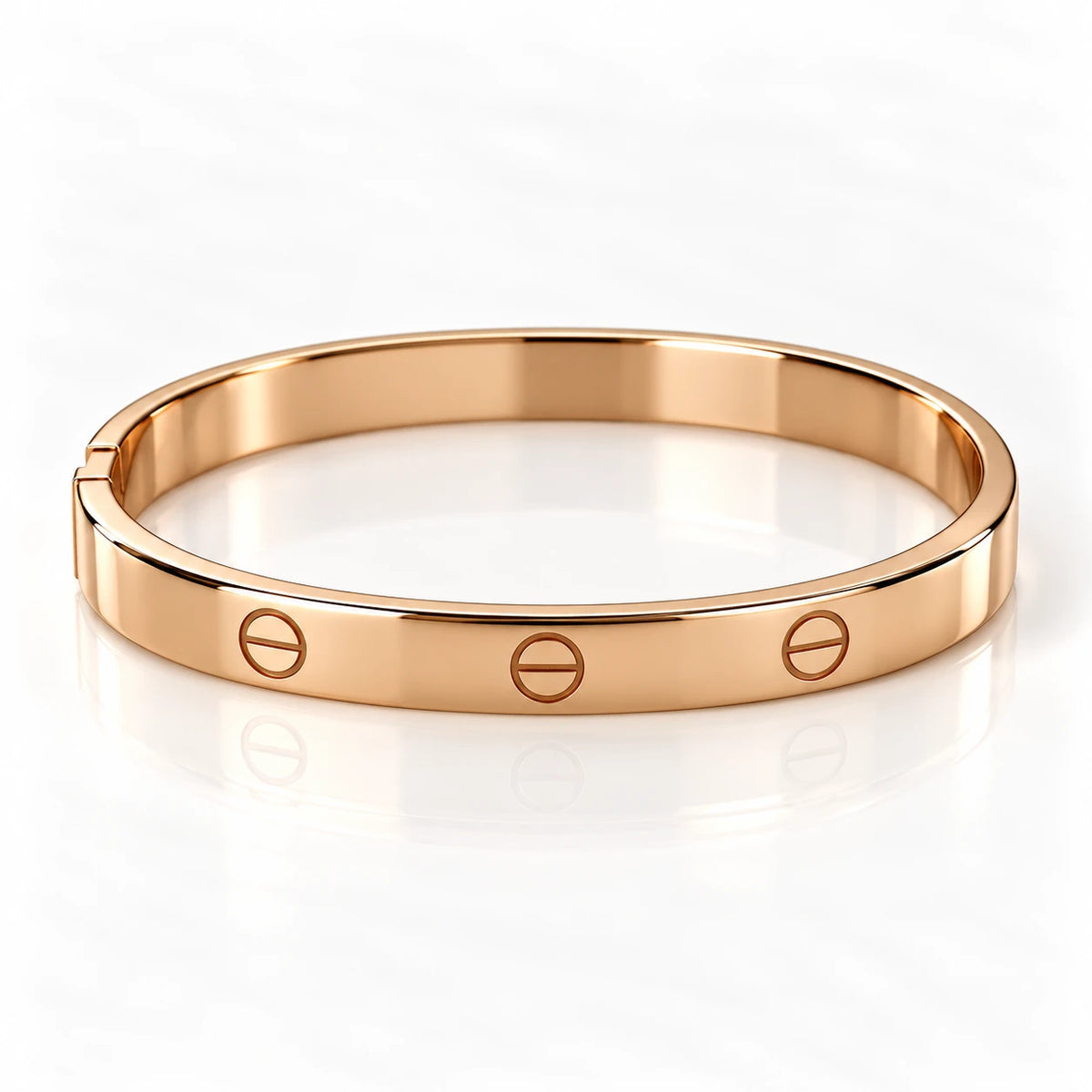 Rose Gold Screw Design Stainless Steel Handcuff