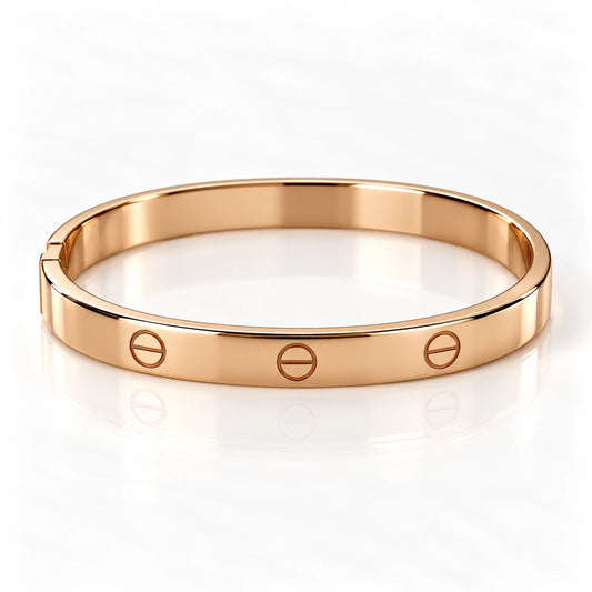 Rose Gold Screw Design Stainless Steel Handcuff